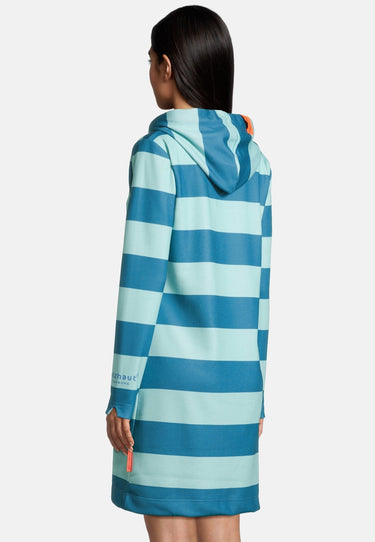 salzhaut - RACK Damen Leicht tailliert - Colourblock - Hamburg - Hoodiekleid - 9 - #farbe_fjord-aqua