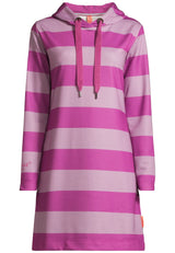 Salzhaut - RACK Damen Leicht tailliert - Colourblock - Hamburg - Hoodiekleid - 2 - #farbe_plum-flieder