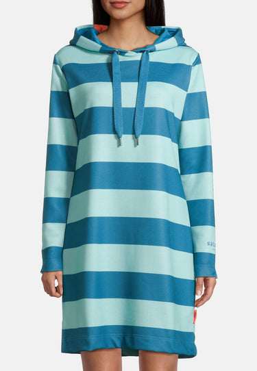 salzhaut - RACK Damen Leicht tailliert - Colourblock - Hamburg - Hoodiekleid - 8 - #farbe_fjord-aqua