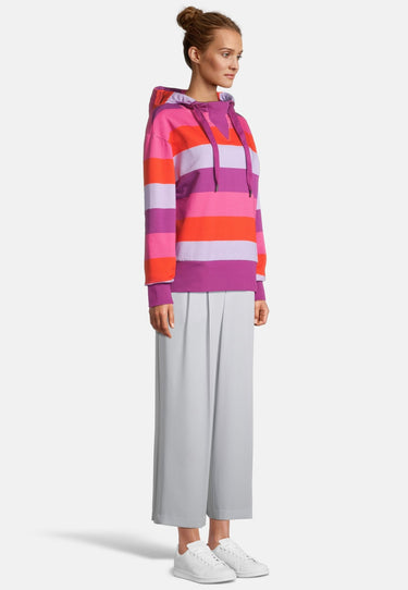 salzhaut - RISCH Damen Hoodie normale Passform - adenauer & co - Anker - Basic - 5 - #farbe_Plum-Fiesta-Flieder-Pink