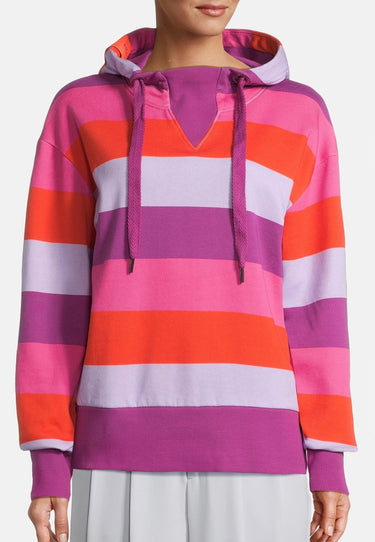 salzhaut - RISCH Damen Hoodie normale Passform - adenauer & co - Anker - Basic - 3 - #farbe_Plum-Fiesta-Flieder-Pink