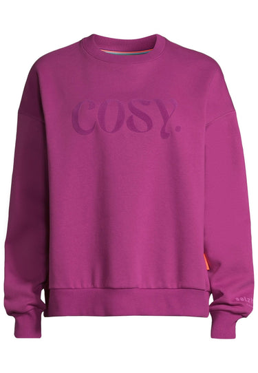 salzhaut - SAACHT Damen Oversized - Frontprint - Hamburg - Sweatshirt - 2 - #farbe_plum