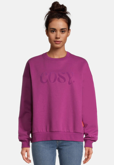 salzhaut - SAACHT Damen Oversized - Frontprint - Hamburg - Sweatshirt - 1 - #farbe_plum