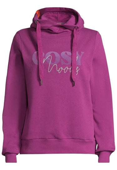 Salzhaut - SABBELBUDE Damen Oversized - Hoodie - Kapuzenpullover - Langarmshirt - 2 - #farbe_plum