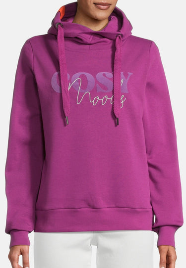 Salzhaut - SABBELBUDE Damen Oversized - Hoodie - Kapuzenpullover - Langarmshirt - 3 - #farbe_plum