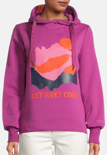Salzhaut - SABBELTRIENE Damen hinten länger - Hoodie - Kapuzenpullover - Langarmshirt - 3 - #farbe_plum