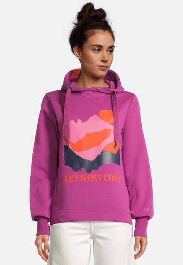 Salzhaut - SABBELTRIENE Damen hinten länger - Hoodie - Kapuzenpullover - Langarmshirt - 1 - #farbe_plum