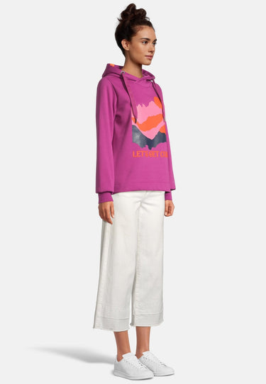 Salzhaut - SABBELTRIENE Damen hinten länger - Hoodie - Kapuzenpullover - Langarmshirt - 5 - #farbe_plum