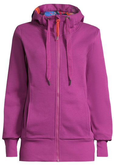 salzhaut - SCHANDARM Damen Leicht tailliert - Hamburg - Hoodiejacke - Sweatjacke - 2 - #farbe_plum
