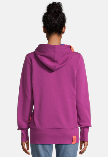 salzhaut - SCHANDARM Damen Leicht tailliert - Hamburg - Hoodiejacke - Sweatjacke - 4 - #farbe_plum