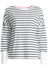 Salzhaut - SMAAK - RINGEL Damen normale Passform - Hamburg - Langarmshirt - Reduziert - 2 - #farbe_navy-offwhite