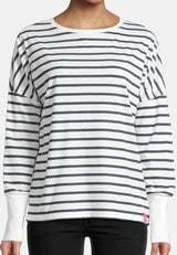Salzhaut - SMAAK - RINGEL Damen normale Passform - Hamburg - Langarmshirt - Reduziert - 3 - #farbe_navy-offwhite