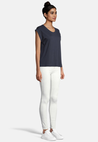 Salzhaut - SÖMMER Damen Relaxed-Fit - Oversize - Reduziert - T-Shirt - 20 - #farbe_navy
