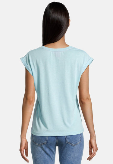 Salzhaut - SÖMMER Damen Relaxed-Fit - Oversize - Reduziert - T-Shirt - 9 - #farbe_aqua