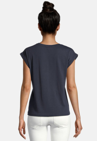Salzhaut - SÖMMER Damen Relaxed-Fit - Oversize - Reduziert - T-Shirt - 19 - #farbe_navy