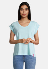 salzhaut - SÖMMER Damen Shirt Relaxed-Fit - adenauer & co - Anker - Basic - 11 - #farbe_Aqua