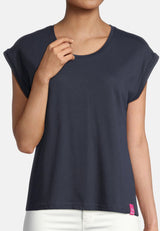 salzhaut - SÖMMER Damen Shirt Relaxed-Fit - adenauer & co - Anker - Basic - 23 - #farbe_Navy