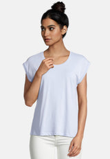 salzhaut - SÖMMER Damen Shirt Relaxed-Fit - adenauer & co - Anker - Basic - 16 - #farbe_Light Blue