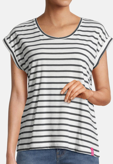 salzhaut - SÖMMER - RINGEL Damen Relaxed-Fit - Hamburg - Oversize - T-Shirt - 3 - #farbe_navy-offwhite