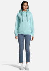 salzhaut - Damen Sweatjacke SÖÖTE Tailliert - adenauer & co - Anker - Basic - 77 - #farbe_Aqua
