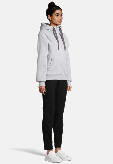 Salzhaut - SÖÖTE JACKE Damen Leicht tailliert - Eingriffstaschen - Hoodiejacke - Reduziert - 49 - #farbe_grey-melange