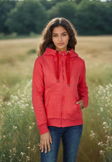 salzhaut - SÖÖTE JACKE Damen Sweatjacke Leicht tailliert - adenauer & co - Anker - Basic - 26 - #farbe_Red