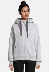 salzhaut - SÖÖTE JACKE Damen Sweatjacke Leicht tailliert - adenauer & co - Anker - Basic - 38 - #farbe_Grey Melange