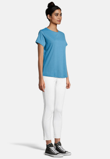 Salzhaut - STEENTJE Damen normale Passform - anker - baumwollshirt freizeittop geschenkidee freundin küste streetwear mode freizeitbekleidung - damenbekleidung - 46 - #farbe_fjord