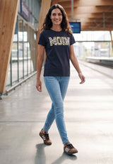 salzhaut - Damen Shirt STEENTJE - MOIN Leo Regular Fit - adenauer & co - Anker - Basic - 25 - #farbe_Navy-Yellow