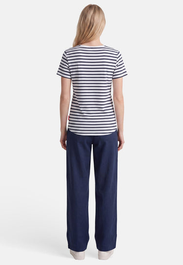 salzhaut - STEENTJE RINGEL - MOIN Herzen Damen Shirt Regular Fit - Anker - Basic - 5 - #farbe_Navy-Offwhite-Blossom
