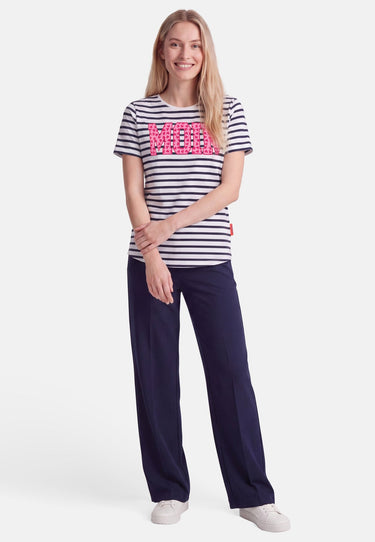 salzhaut - STEENTJE RINGEL - MOIN Herzen Damen Shirt Regular Fit - Anker - Basic - 3 - #farbe_Navy-Offwhite-Blossom