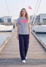 salzhaut - STEENTJE RINGEL - MOIN Herzen Damen Shirt Regular Fit - Anker - Basic - 1 - #farbe_Navy-Offwhite-Blossom