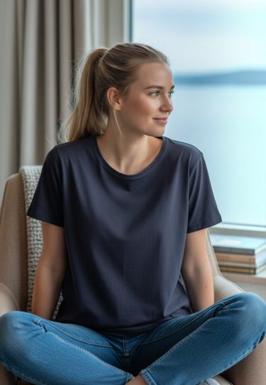 salzhaut - STEENTJE Damen Shirt normale Passform - adenauer & co - Anker - Basic - 38 - #farbe_Navy