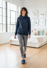 salzhaut - Damen Hoodie SÜNN Tailliert - adenauer & co - Anker - Basic - 95 - #farbe_Navy