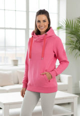 salzhaut - Damen Hoodie SÜNN Tailliert - adenauer & co - Anker - Basic - 50 - #farbe_Pink