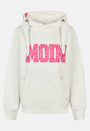salzhaut - SÜNN - MOIN Herzen Damen Hoodie Tailliert - adenauer & co - Anker - Basic - 26 - #farbe_Offwhite-Blossom