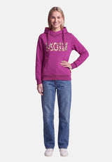salzhaut - SÜNN - MOIN Leo Damen Hoodie Tailliert - adenauer & co - Anker - Basic - 35 - #farbe_Plum-Pink