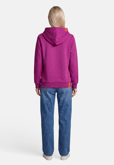 salzhaut - SÜNN - MOIN Leo Damen Hoodie Tailliert - adenauer & co - Anker - Basic - 37 - #farbe_Plum-Pink