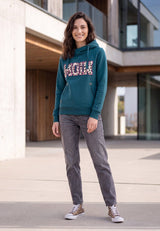 salzhaut - SÜNN - MOIN Leo Damen Hoodie Tailliert - adenauer & co - Anker - Basic - 41 - #farbe_Dragonfly-Pink