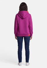 salzhaut - SÜNN - MOIN Leo Damen Hoodie Tailliert - adenauer & co - Anker - Basic - 5 - #farbe_Plum-Yellow