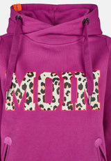 salzhaut - SÜNN - MOIN Leo Damen Hoodie Tailliert - adenauer & co - Anker - Basic - 39 - #farbe_Plum-Pink