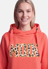 salzhaut - SÜNN - MOIN Leo Damen Hoodie Tailliert - adenauer & co - Anker - Basic - 22 - #farbe_Fiery Coral-Yellow