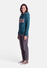 salzhaut - SÜNN - MOIN Leo Damen Hoodie Tailliert - adenauer & co - Anker - Basic - 44 - #farbe_Dragonfly-Pink