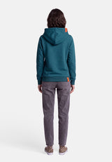 salzhaut - SÜNN - MOIN Leo Damen Hoodie Tailliert - adenauer & co - Anker - Basic - 45 - #farbe_Dragonfly-Pink