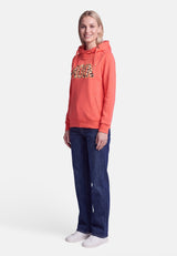 salzhaut - SÜNN - MOIN Leo Damen Hoodie Tailliert - adenauer & co - Anker - Basic - 20 - #farbe_Fiery Coral-Yellow
