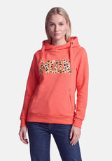 salzhaut - SÜNN - MOIN Leo Damen Hoodie Tailliert - adenauer & co - Anker - Basic - 19 - #farbe_Fiery Coral-Yellow