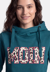 salzhaut - SÜNN - MOIN Leo Damen Hoodie Tailliert - adenauer & co - Anker - Basic - 46 - #farbe_Dragonfly-Pink