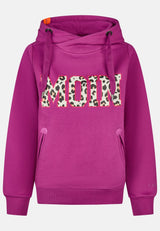 salzhaut - SÜNN - MOIN Leo Damen Hoodie Tailliert - adenauer & co - Anker - Basic - 34 - #farbe_Plum-Pink