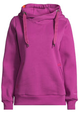 salzhaut - Damen Hoodie SÜNN Tailliert - adenauer & co - Anker - Basic - 115 - #farbe_Plum