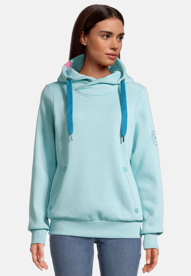 salzhaut - SÜNN Damen Tailliert - Hamburg - Hoodie - Kapuzenpulli - 68 - #farbe_aqua